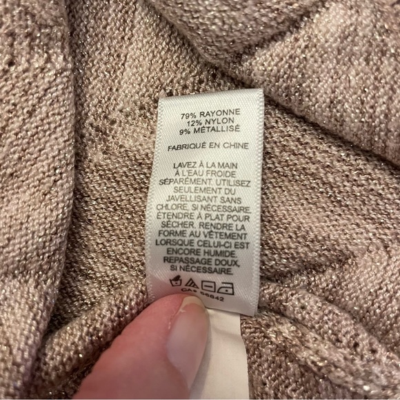 Express Gold Shimmery Sleek Long Sleeved Mini Dress.  Size S - Picture 7 of 8